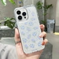thumbnail image 3 of for iPhone 14 Case Clear with Design Flower Cute Protective Aesthetic Transparent Purple Rose Floral Pattern Women Girls Kawaii Sturdy Cool Phone Case Cover for iPhone 14 6.1 inch, 3 of 5