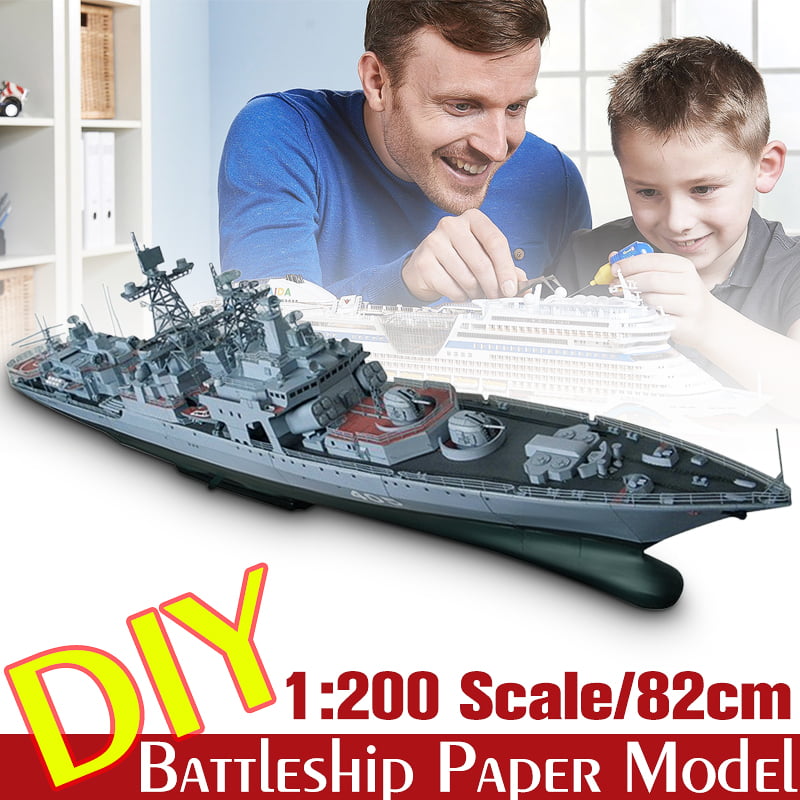 10x Multiple Military Battleship Warship Models Assembled DIY Playset Gray 