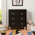 thumbnail image 4 of Babyletto Lolly 3 Drawer Changer Dresser in Black and Washed Natural, 4 of 6