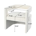 thumbnail image 3 of Modern Velvet Upholstered Accent Arm Chair, Ivory White, 3 of 8