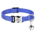 thumbnail image 1 of Collar de nailon reflectante personalizado para gatos, Collar ajustable con campana para cachorros y perros pequeños, 1 of 5