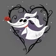 thumbnail image 2 of Junior's The Nightmare Before Christmas Distressed Heart Zero Graphic T-Shirt, 2 of 4