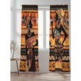 thumbnail image 2 of African Women Sheer Curtains 2 Panels Set Tribe Ethnic Style Traditional Africa Lihgt Filtering Rod Pocket Voile Drape, Semi Sheer Window Curtains for Bedroom Living Room, 52"x96", 2 of 5