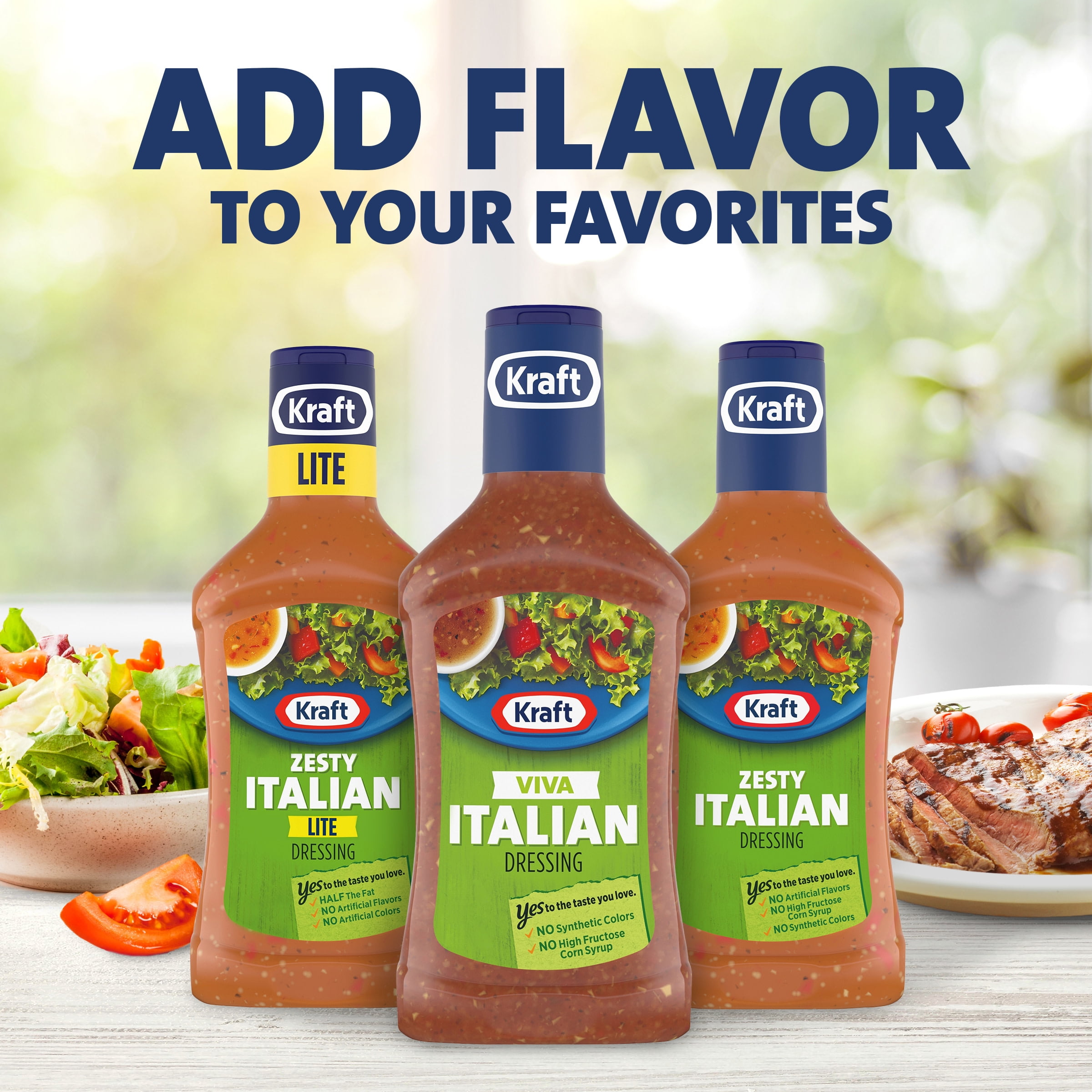 Kraft Viva Italian Salad Dressing, 16 fl oz Bottle