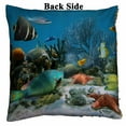 thumbnail image 2 of PKQWTM Coral reef starfish colorful tropical fish Caribbean sea Reversible Mermaid Cushion Cover Home Decor Sequin Pillow Case Size 20x20 inches, 2 of 2