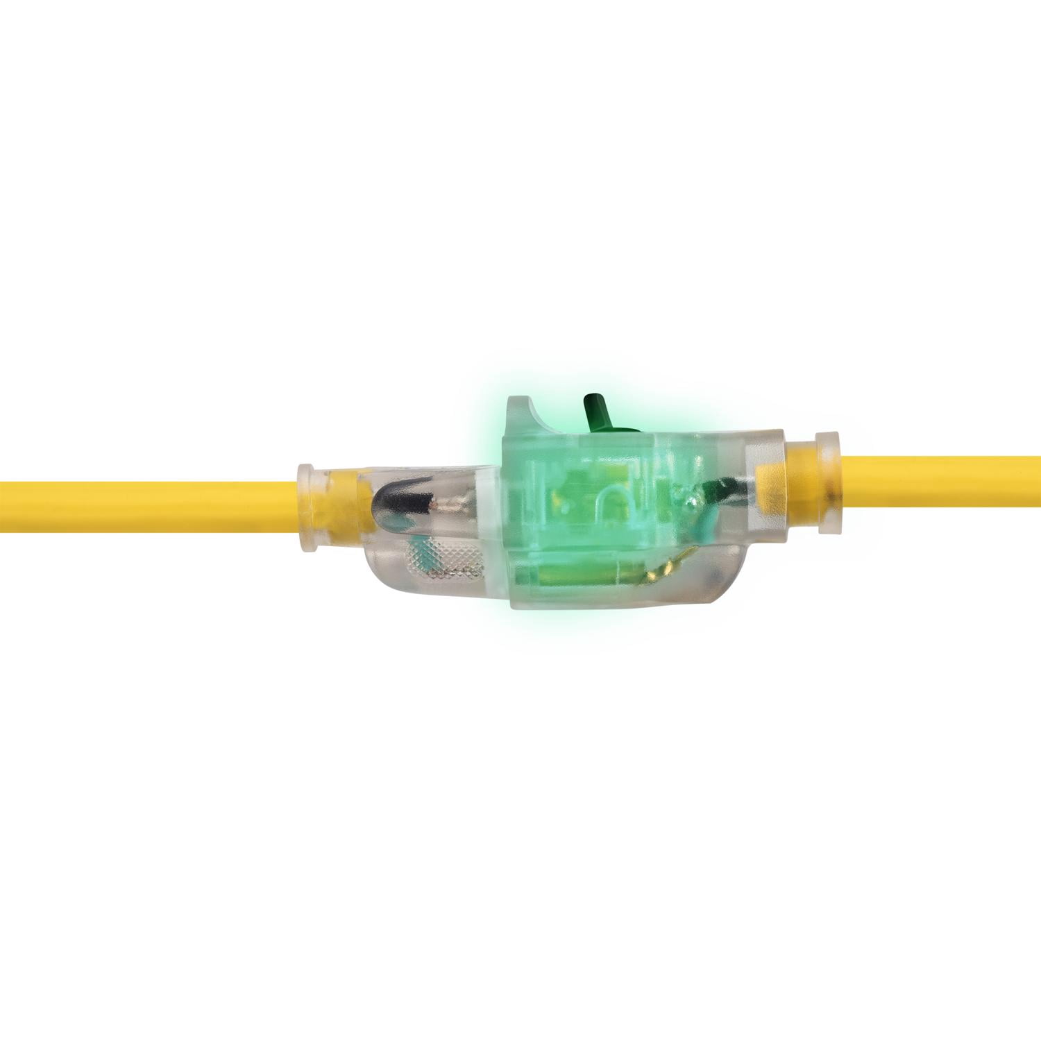 Monster Just Power It Up Outdoor 25 ft. L Yellow Extension Cord 14/3 SJTW