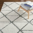 thumbnail image 2 of Everloom Carmen Cosmo Modern Diamond Area Rug, Ivory/Silver, 5'2"x7'2", 2 of 8