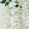 thumbnail image 5 of 12 Pack Artificial Wisteria Vine Fake Wisteria Hanging Garland Silk Long Hanging Bush Flowers String Home Party Wedding Decor, 5 of 7