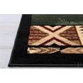 thumbnail image 5 of Lodge, Cabin Nature and Animals Area Rug - Nature Pattern Cabin Area Rug - Abstract, Black/Beige/Green/Red-Wolf/Moon/Deer, 5 of 6