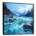 thumbnail image 2 of Designart "Alaskan Glacier Charm" Glacier Floater Framed Wall Art Living Room, 2 of 5