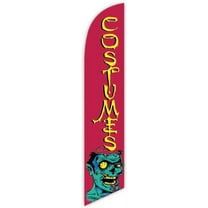 Cobb Promo Costumes Red Advertising Feather Flag 12ft - Replacement Flag Only Without Poleset
