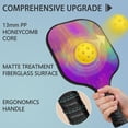 thumbnail image 2 of Pickleball Paddles Set Of 2, Fiberglass Surface, Fluid Smoke Aurora Art Style, 4 Balls & Bag, 2 of 5
