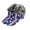 D, variant on Hair Visor Sun Hats with Hair, Novelty Funny Spiked Adjustable Baseball Wig Caps for Men Women, Patriotic Visor Hat with Spiked Hair for Outdoor Sports, Beach, Party, Dad Hat