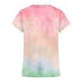 thumbnail image 4 of Zpanxa Girls T Shirts Ombre Print Crew Neck Short Sleeve Summer Casual Tee, 4 of 5
