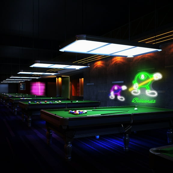 Billiards neon lights, funny, cute!!!
