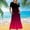 Hot Pink, variant on Women's Summer Casual Short Sleeve Crewneck Dress Casual Flowy Tiered Maxi Beach Dress With Pockets Gradient Print Dress