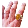 thumbnail image 2 of Tiger Eye Mans Ring, Natural Tiger Eye Ring, Birthstone Ring, Silver Jewelry, 925 Silver Ring, Birthday Gift, Heavy Mens Ring, Arabic Design, Ottoman Style Ring, Christmas, Turkey Mens Signet Ring, 2 of 6