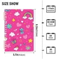 thumbnail image 3 of Haosy Cloud Star Flower Rainbow Butterfly Notebooks 2 Pcs 1-subject Journal 60 Sheets A5 College Ruled Paper Detachable Ring 8.3"x5.7", 3 of 8