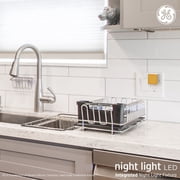 GE LED Night Light with Dual USB Ports, USB-A and USB-C Charging Ports Plug-In Fixture, Automatic On/Off Light Sensor, Warm Candlelight