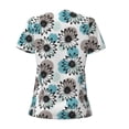 thumbnail image 3 of Uemuo Watercolor Sunflower Drawing Women's Deep V-Neck Low Cut Tops - Casual Loose Fit with Stainless Steel Loop, Soft, Breathable, Perfect for Office, Travel, and Daily Wear-XX-Large, 3 of 5