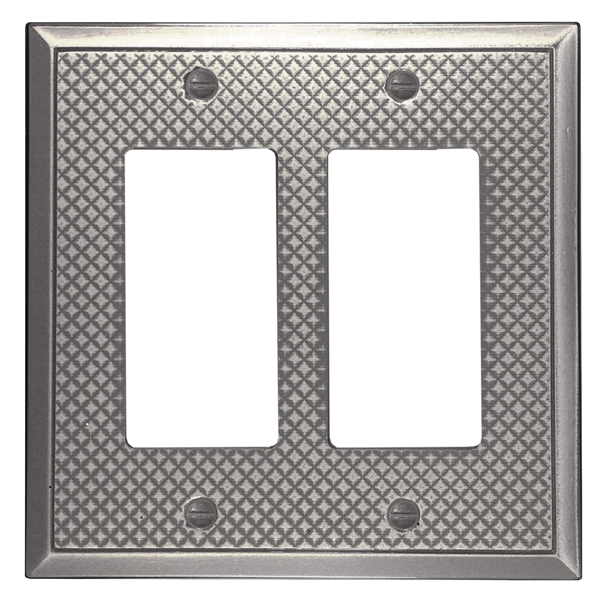 Questech Décor Double Rocker Wall Plate, Pyramid Light Switch Cover