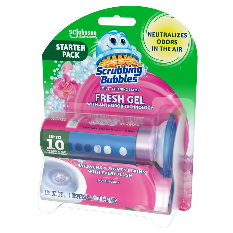 Scrubbing Bubbles Fresh Gel Toilet Cleaning Stamp Floral Fusion