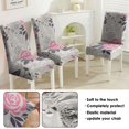 thumbnail image 5 of Artistic Wildflower Tropical Flower and Leaves Rustic Dining Chair Covers 4 Pack Washable Polyester Stretch Slipcovers Removable Seat Protector for Artistic Home, 5 of 7