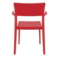 thumbnail image 5 of Luxury Commercial Living 33.5" Red Solid Patio Arm Chair, 5 of 8