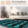 thumbnail image 2 of ODIKA 8' x 10' Machine Washable Non-Slip Area Rug, Cyberpunk Hourglass High Traffic Rug, Black, 459304, 2 of 7