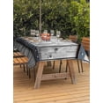 thumbnail image 4 of 60x120 Inch Outdoor Tablecloth with Umbrella Hole Zipper Rectangle Grey Wood Grain Rectangular Tablecloths Outside Waterproof Country Vintage Barn Door Rustic Lodge Patio Table Cover for Picnic Party, 4 of 8