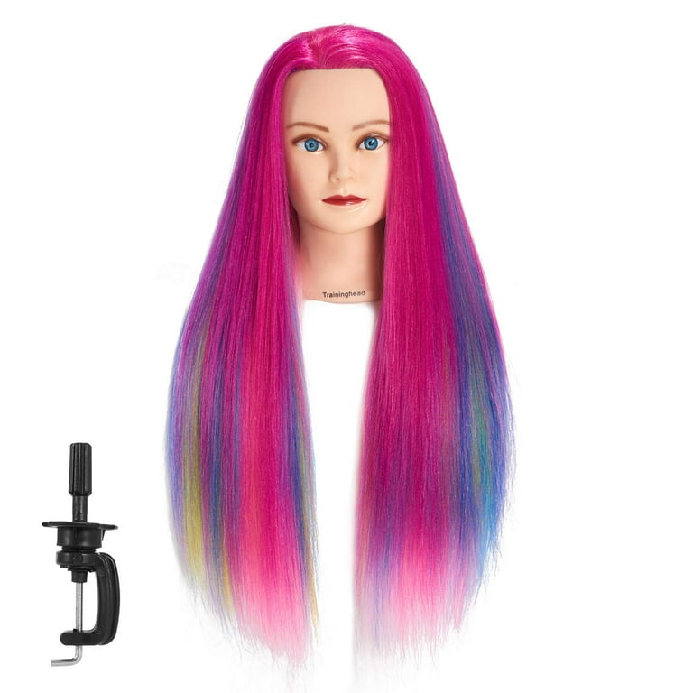 30 Training Head Mannequin Head With Hair Braid Salon Professional  Hairdressing Doll Heads Styling Curling Synthetic Hair Blond