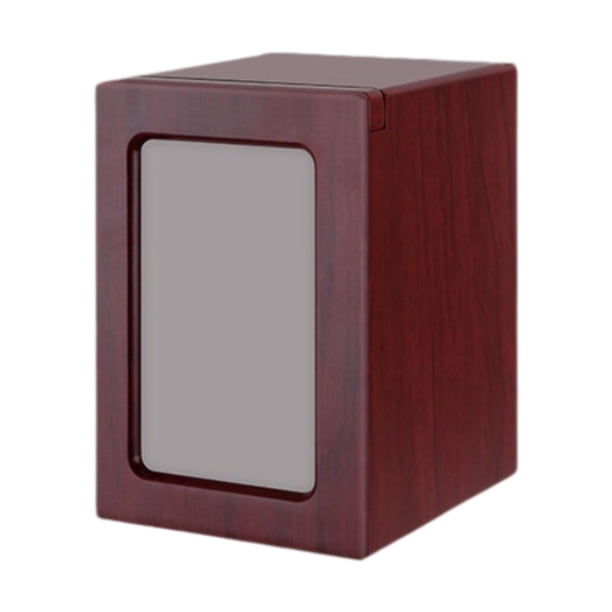 Urna conmemorativa para cremación de mascotas con marco de fotos, urnas conmemorativas para perros y mascotas como recuerdo de cenizas para hámsteres rojo oscuro M