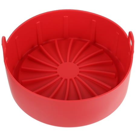 

Etereauty Air Fryer Silicone Basket Pot Food Safe Baking Mini Bowl Round Fryers Oven Accessories Pan Dish
