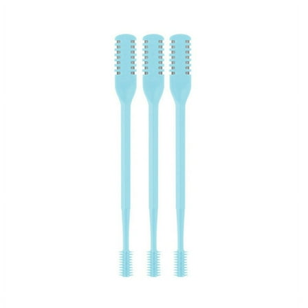 2-In-1 Nasal Hair Cutter, Double Sided Nose Hair Knife, Portable Manual 360° Rotating Nose Hair Trimmer,Blue