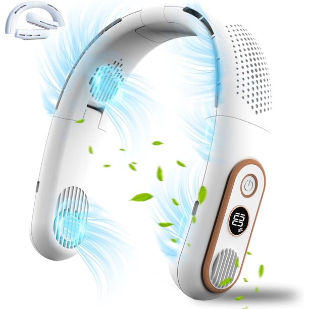 Fan portátil sin aspas del cuello recargable 4000mah 3 velocidades para el cuello