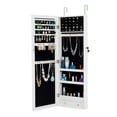 thumbnail image 2 of Jewelry Armoire with Mirror Lockable Jewelry Cabinet with Internal Mirror and Full Length Mirror, Large Capacity Jewelry Organizer Storage Jewelry Box with Drawers-White, 2 of 7
