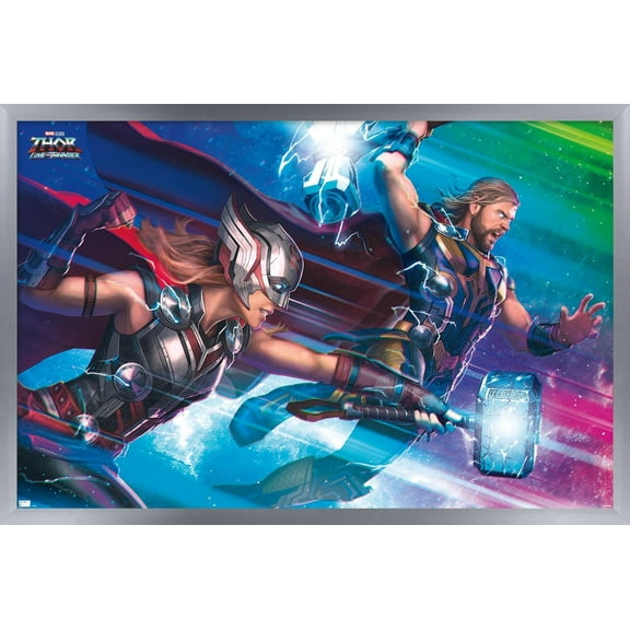 Marvel Thor: Love and Thunder - Bifrost Wall Poster, 14.725" x 22.375" Framed