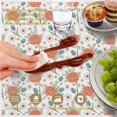 thumbnail image 6 of Pioneer Flower Floral Print Pattern Round Tablecloth 60 X 60 Inch, Wrinkle Resistant Wipeable Table Cloth for Kitchen Dining Picnic Patio Party, 6 of 6