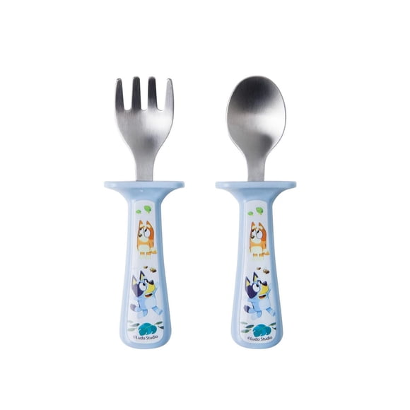 The First Years Bluey Toddler Silverware with Handle Guards - Ages 9 Months and up