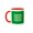 Red/White, variant on 3drose, Days of the Week Series of Patterns. Thursday. Green Color, 11oz Two-tone Black Mug