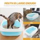 thumbnail image 3 of unbranded Portable Cat Litter Box Sky Blue Semi Enclosed for Home and Travel Use, 3 of 7