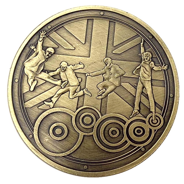 Coin Beatles Singer, banda de rock británica, anime, 4 cm, 30 g, plancha