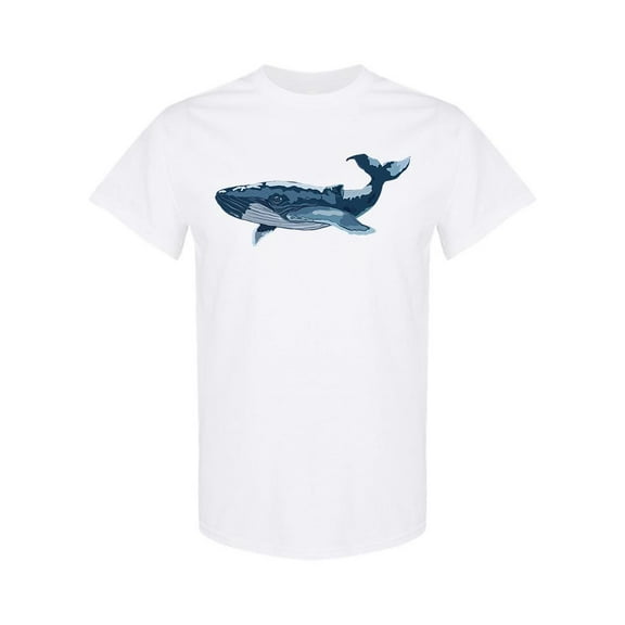 Big Huge Whale T-Shirt Men -Image by Shutterstock, Male Large