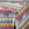 thumbnail image 4 of Ethnic Dog Crate Cover, Repetitive Colorful Geometrical Pattern Silhouettes, Easy to Use Pet Kennel Cover Small Dogs Puppies Kittens, 7 Sizes, Grey Pink Yellow, by Ambesonne, 4 of 6