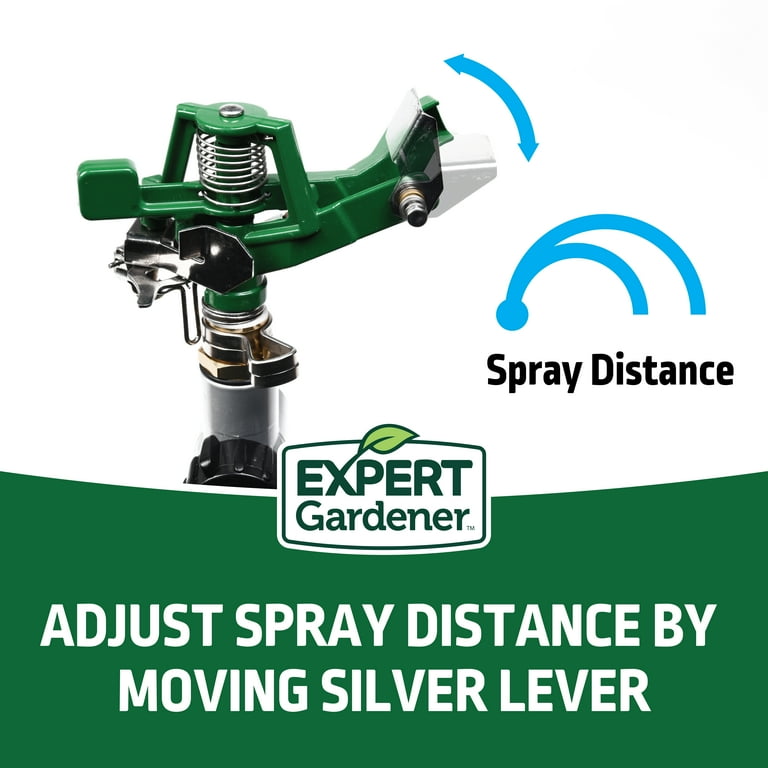 Expert Gardener Pulsating Spike Lawn Sprinkler, 5600 sq ft