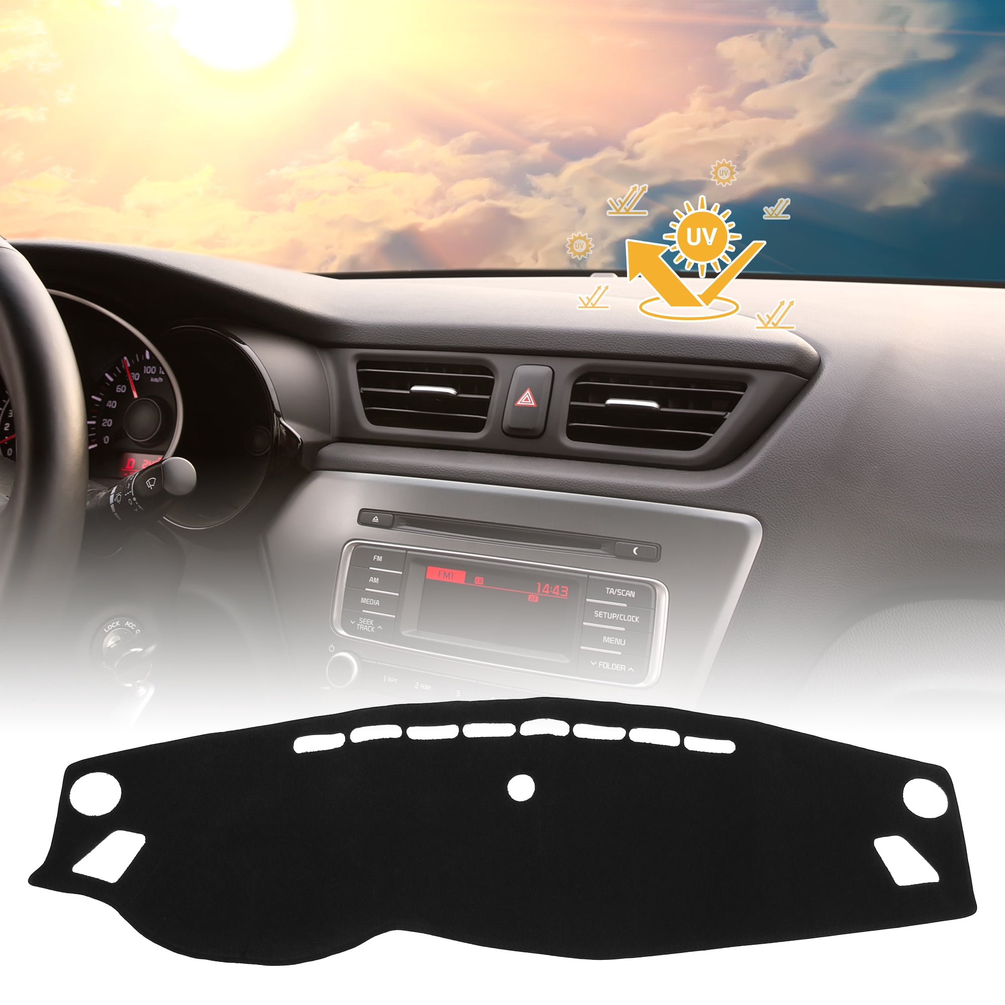 Unique Bargains Dashboard Covers for Kia Optima 2016-2020 Dash Cover Pad Protector Carpet