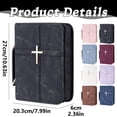 thumbnail image 3 of Apeya Black Bible Cover Bag for Men and Women, PU Leather Large Bible Carrying Case with Handle and Shoulder Strap, Book Organizer with Pockets for Church, 3 of 7