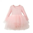 thumbnail image 1 of Combinaison Robe de Danse à Manches Longues Unie pour Filles, 1 of 2