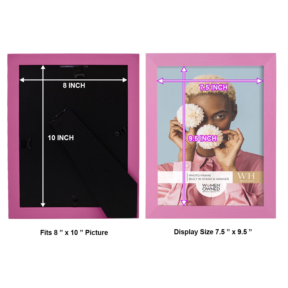 Wexford Home Textured 8" x 10" Pink Picture Frame (Set of 6)