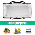 thumbnail image 5 of Rose Large Capacity Reusable Oxford Cloth Picnic Basket Shopping Bag Cube Organizer, 5 of 7